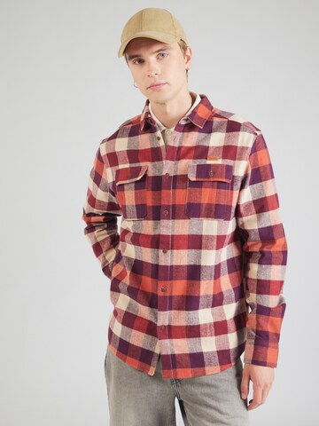 Iriedaily Regular Fit Paita 'Lumber Fella' värissä punainen: etupuoli