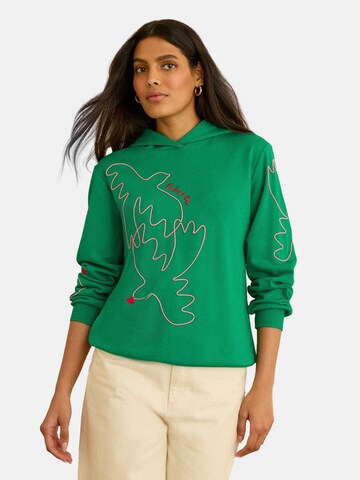 love & roses Majica | zelena barva: sprednja stran