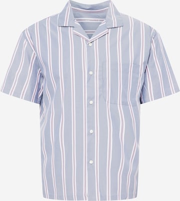 Coupe regular Chemise Abercrombie & Fitch en bleu : devant