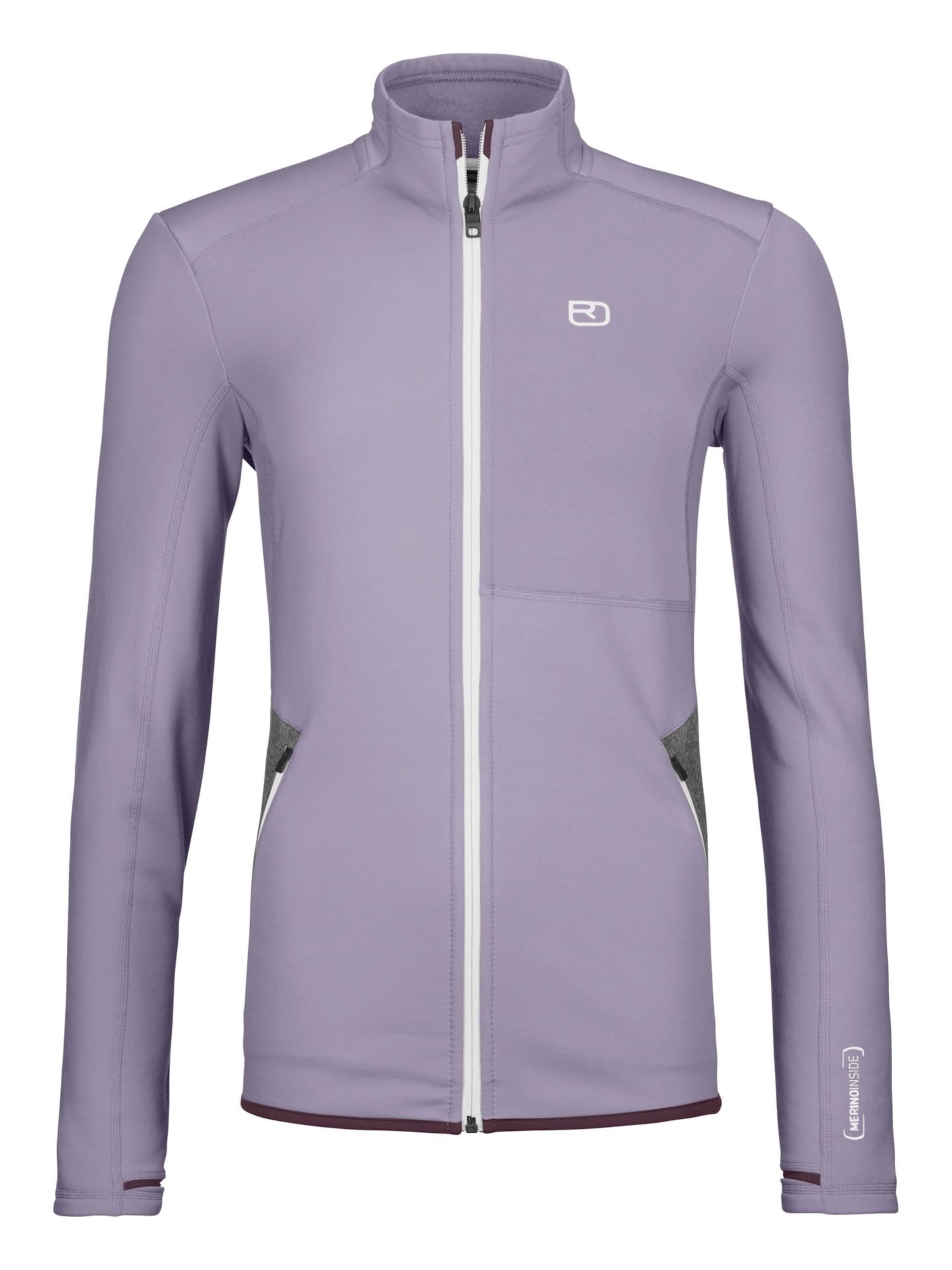 ORTOVOX Athletic Fleece Jacket in Purple: front