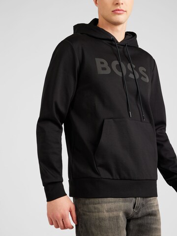 BOSS Sweatshirt 'Soody Mirror' in Zwart