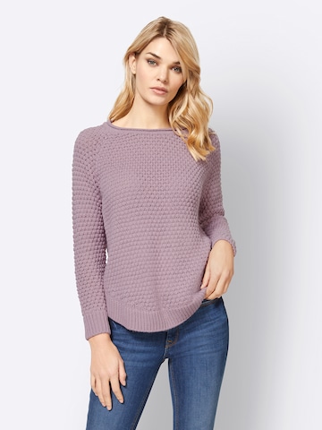 Pull-over heine en violet : devant