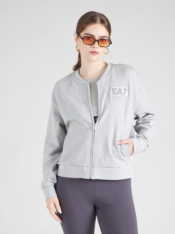 EA7 Emporio Armani Кофта на молнии в Серый: спереди