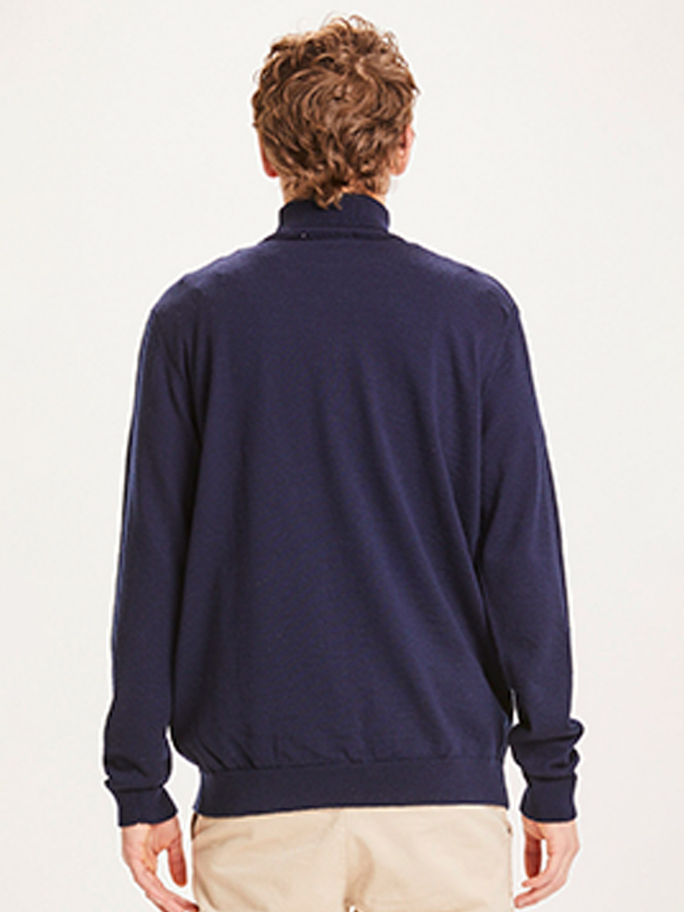 Männer Pullover & Strick KnowledgeCotton Apparel Accessoires ' FORREST roll neck merino wool knit ' in Dunkelblau - MD72834 Männer Pullover & Strick KnowledgeCotton Apparel Accessoires ' FORREST roll neck merino wool knit ' in Dunkelblau - MD72834