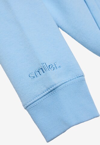 smiler. Zip-Up Hoodie in Blue