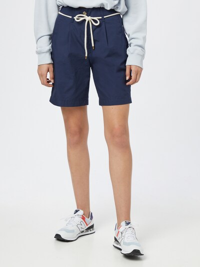 ESPRIT Kalhoty se sklady v pase - námořnická modř, Model/ka