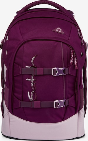 Satch Backpack in Purple: front