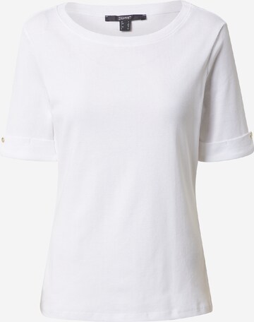 T-shirt ESPRIT en blanc : devant