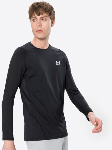 UNDER ARMOUR Funktionsshirt in Schwarz: Vorderseite