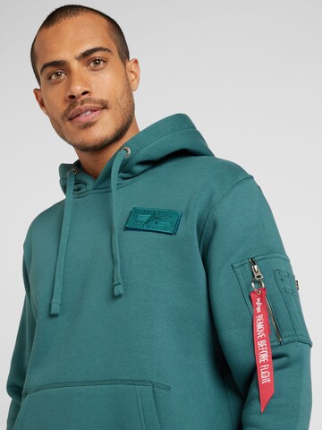ALPHA INDUSTRIES Klasický střih Mikina – zelená