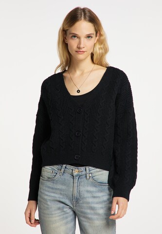 DreiMaster Vintage Knit Cardigan in Black: front