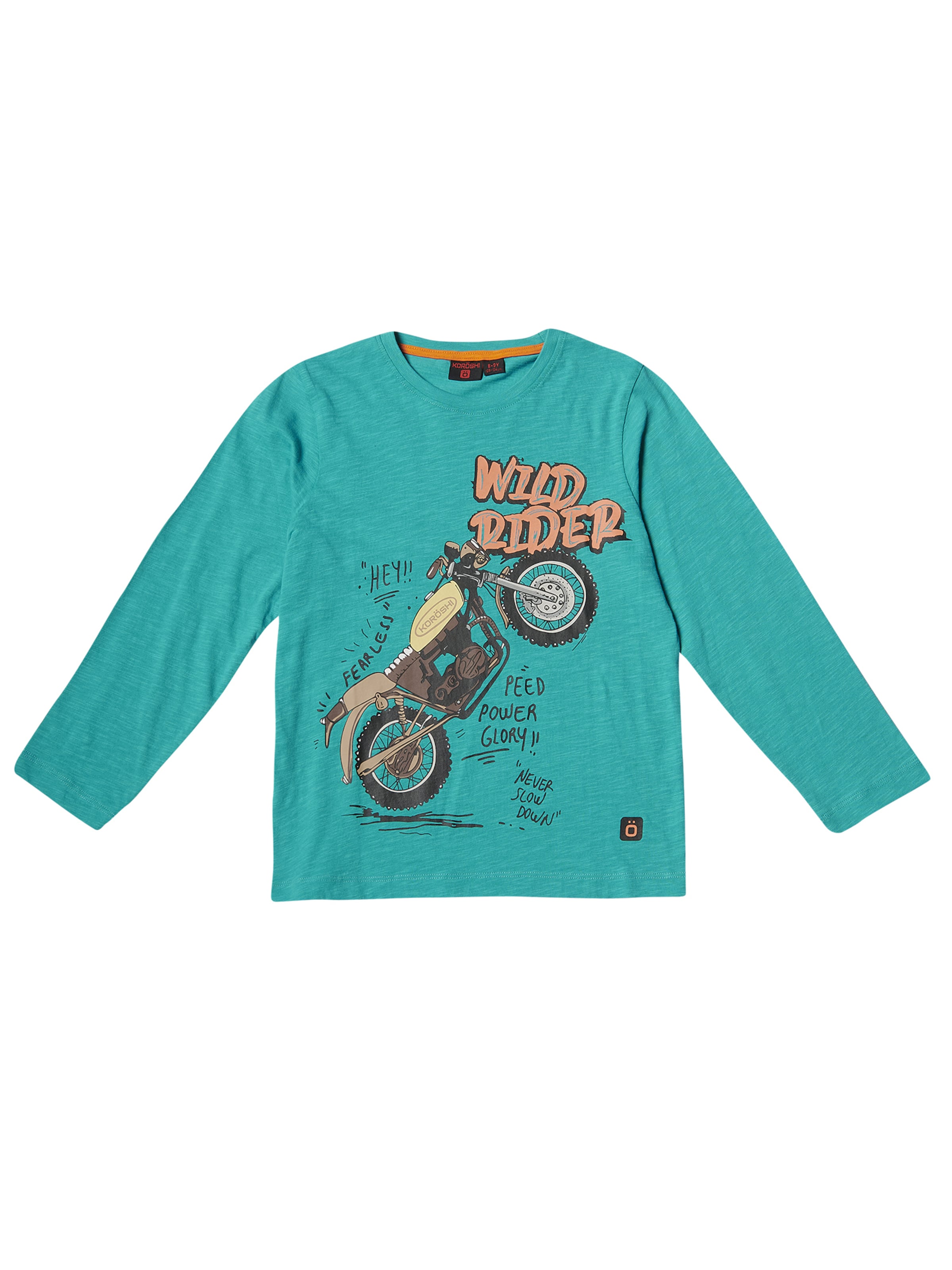 KOROSHI Тениска в зелено: отпред