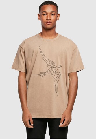 Merchcode Shirt ' Yellow Submarine - Bird 2' in Beige: voorkant