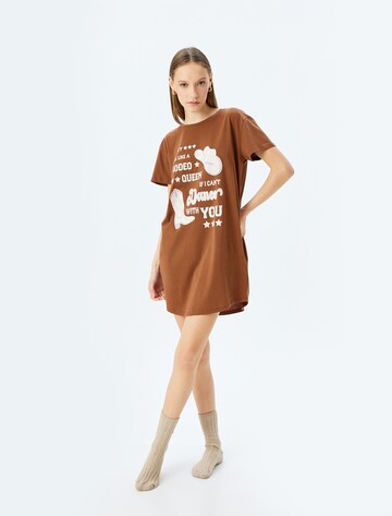 Koton Schlafshirt in Braun