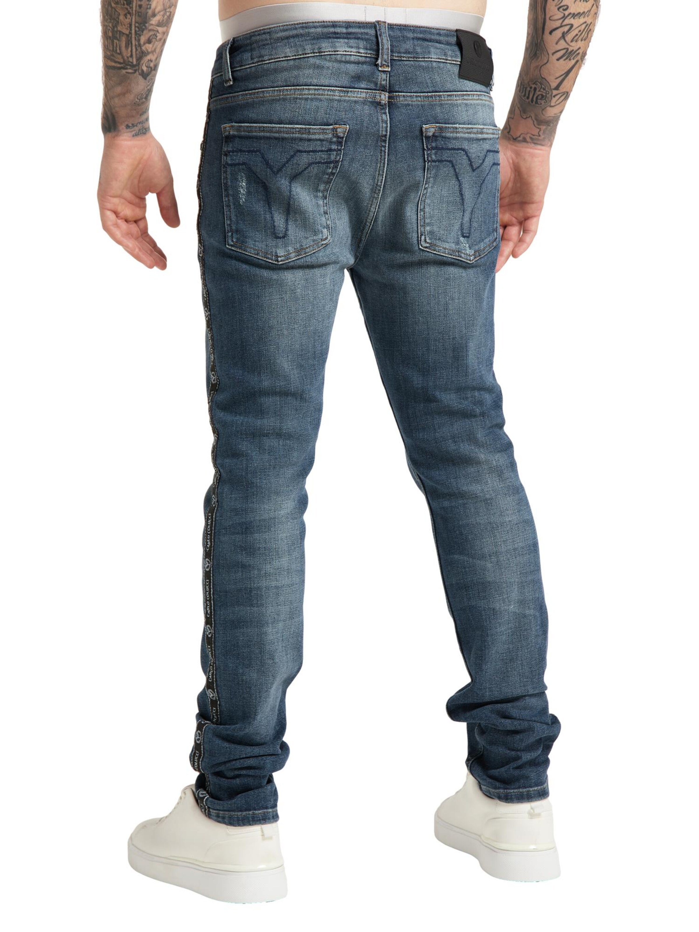 Carlo Colucci Regular Jeans 'Cecco' in Blauw