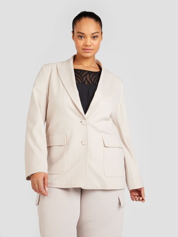 Blazer 'OCROMA' di Persona by Marina Rinaldi in beige: frontale