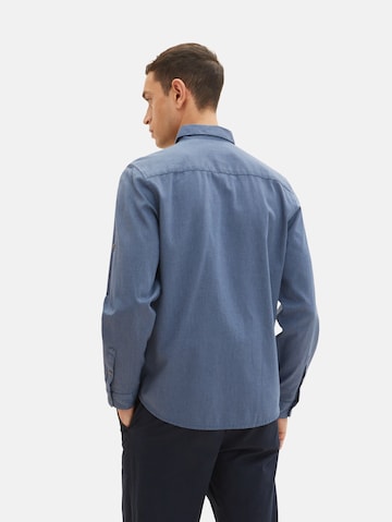 TOM TAILOR Regular fit Button Up Shirt in Blue