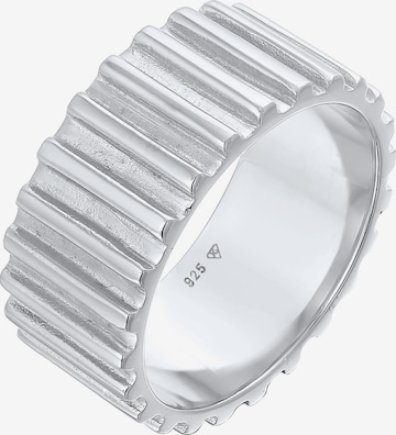 ELLI PREMIUM Ring 'Chunky' in Zilver: voorkant