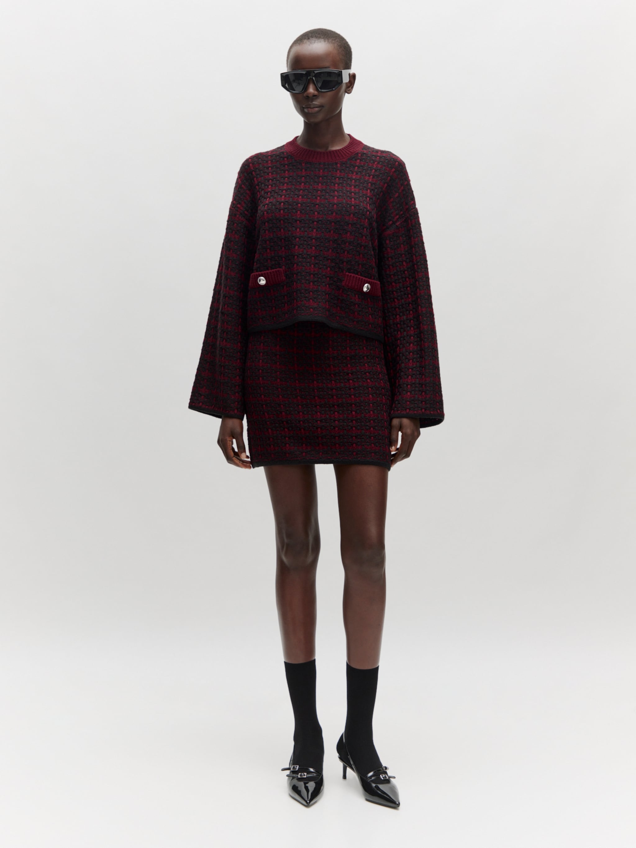 EDITED Produits Jupe 'Debora' rouge carmin