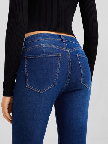 Bershka Skinny Džínsy - Modrá