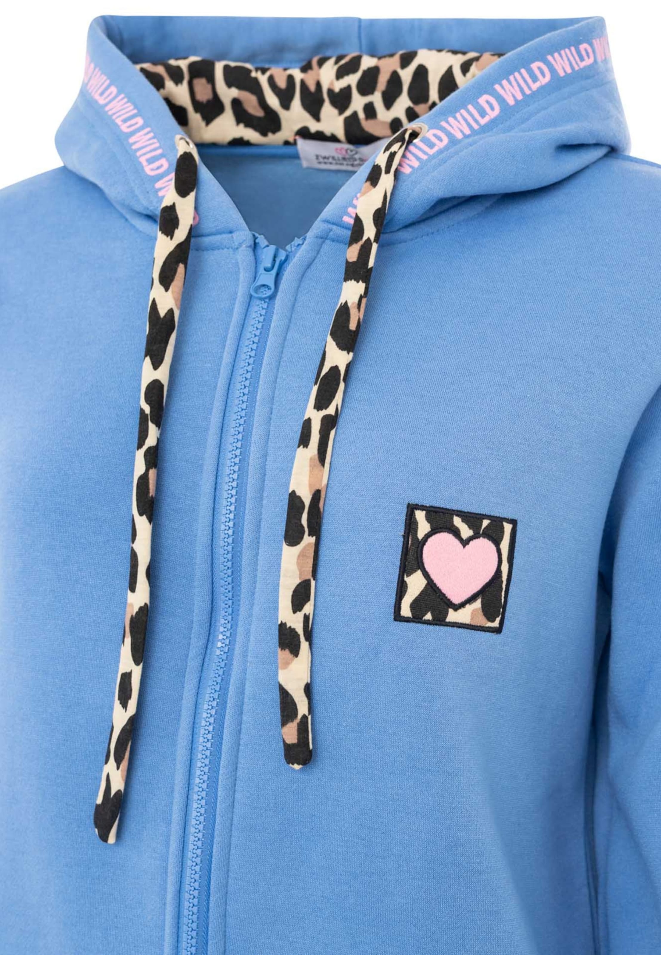 Zwillingsherz Sports sweat jacket in Blue