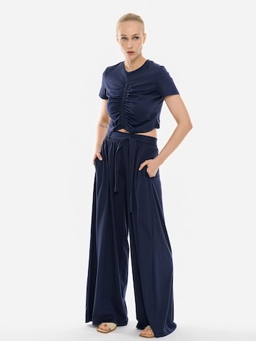 Wide Leg Pantalon 'Connect Me' 4TAILORS en bleu
