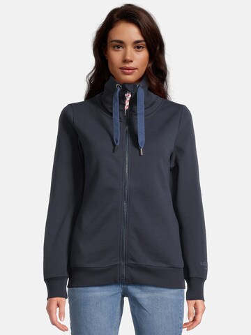 salzhaut Sweatvest 'RACKELN - UNI' in Blauw: voorkant