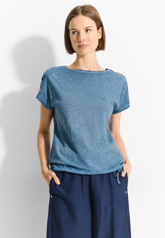 CECIL T-Shirt (GOTS) in Blau: Vorderseite