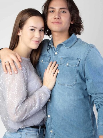 Lucardi Ring in Zilver: voorkant