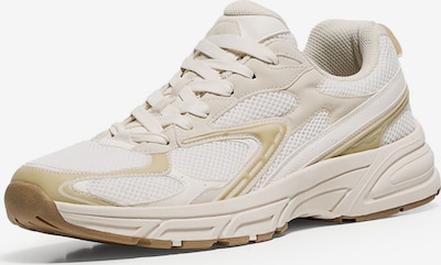 Bershka Niske tenisice u bež / pijesak / bijela, Pregled proizvoda