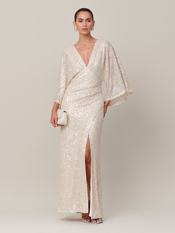 Sável - Vestido de noche 'Catania' en beige: frente