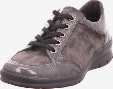 Baskets basses 'Komfort Schnürschuh Damen X2125-511-007 Echtleder in grau' SEMLER en gris : devant