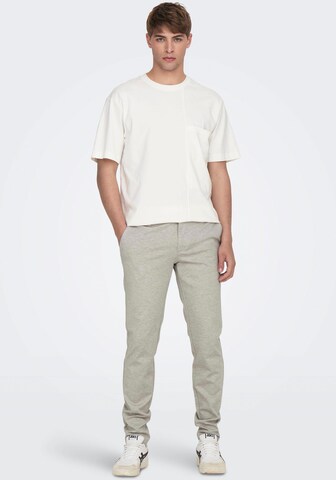 Only & Sons Slim fit Chino trousers 'Mark' in Beige