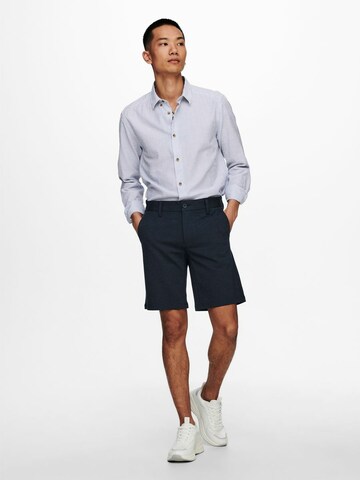 Only & Sons Regular Shorts 'Mark' in Blau