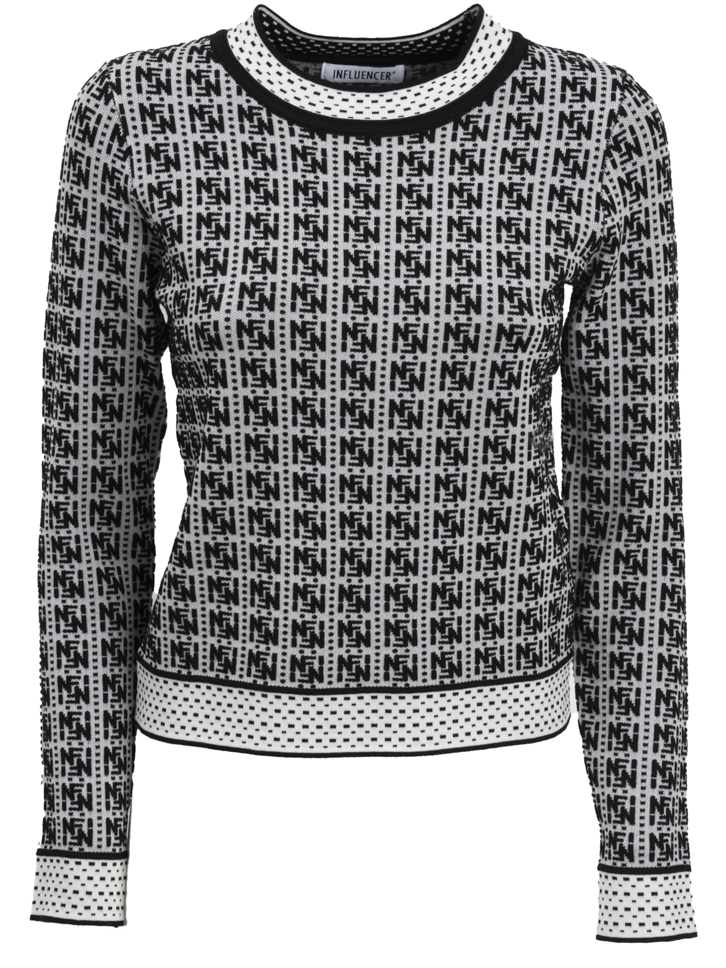 Influencer Svetr – bílá: přední strana