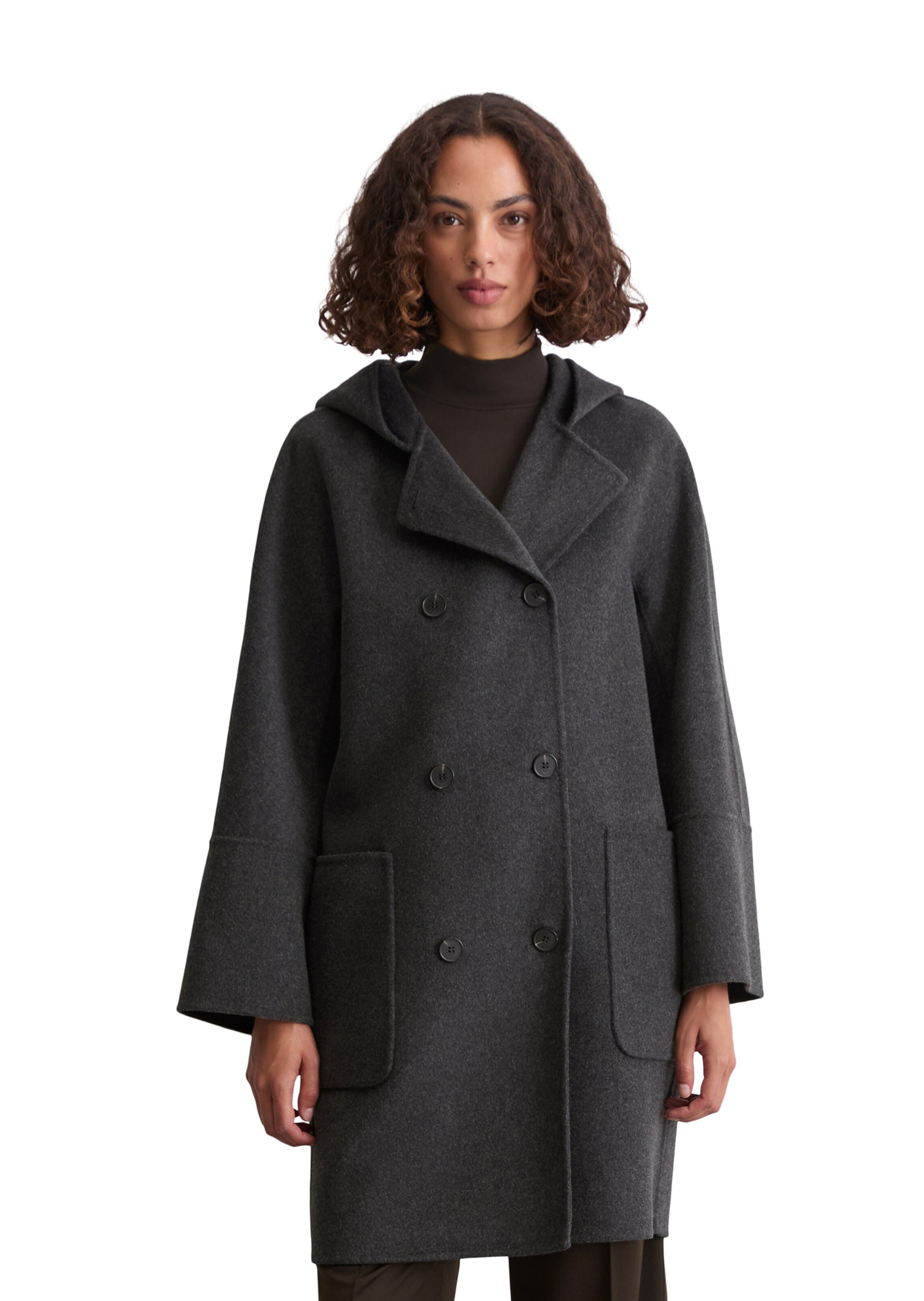 Marc O'Polo Between-seasons coat in Grey: front