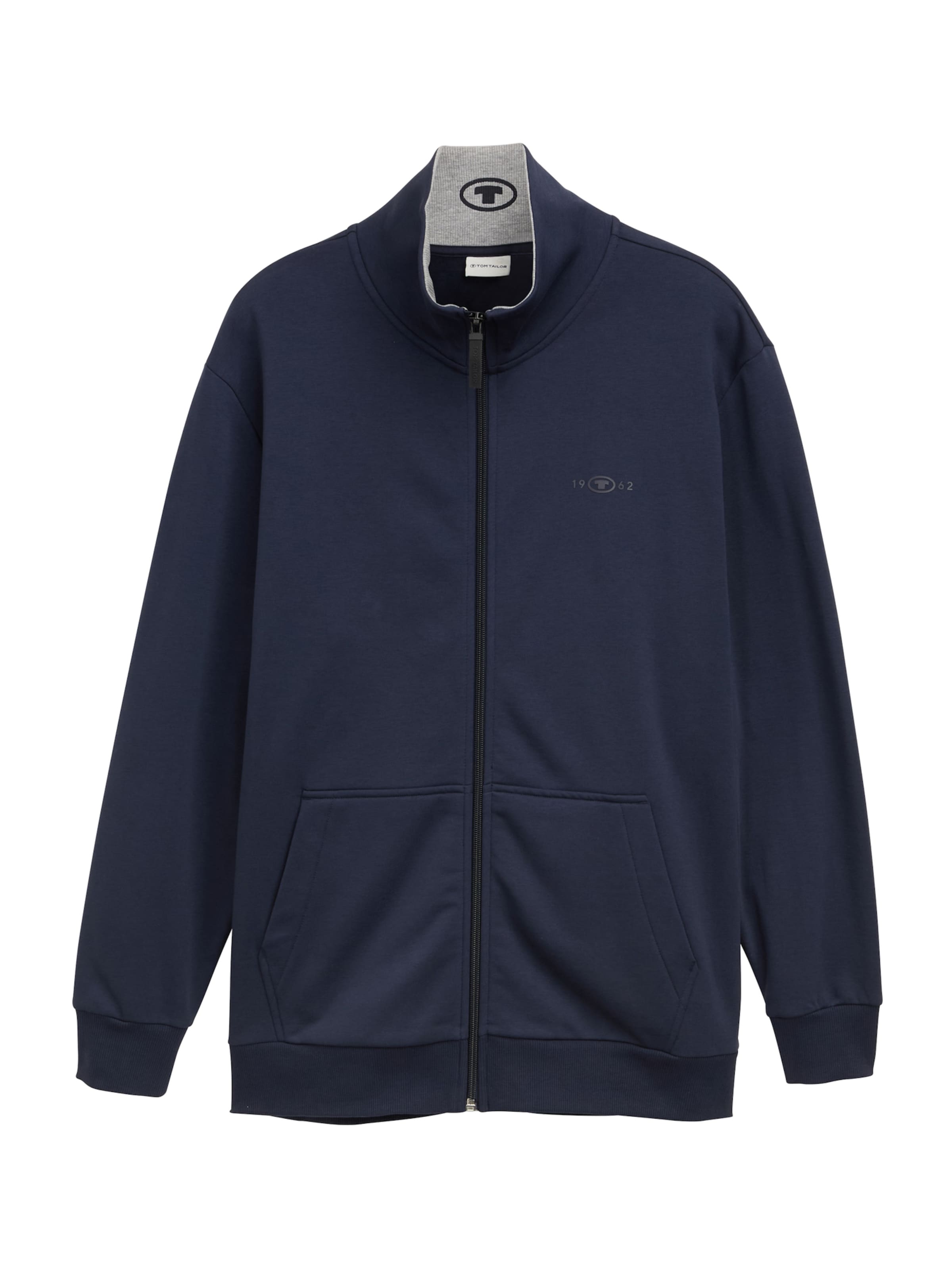 TOM TAILOR Men + Sweatjacke in Blau: Vorderseite