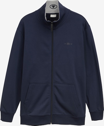 TOM TAILOR Men + Sweatjacke in Blau: Vorderseite