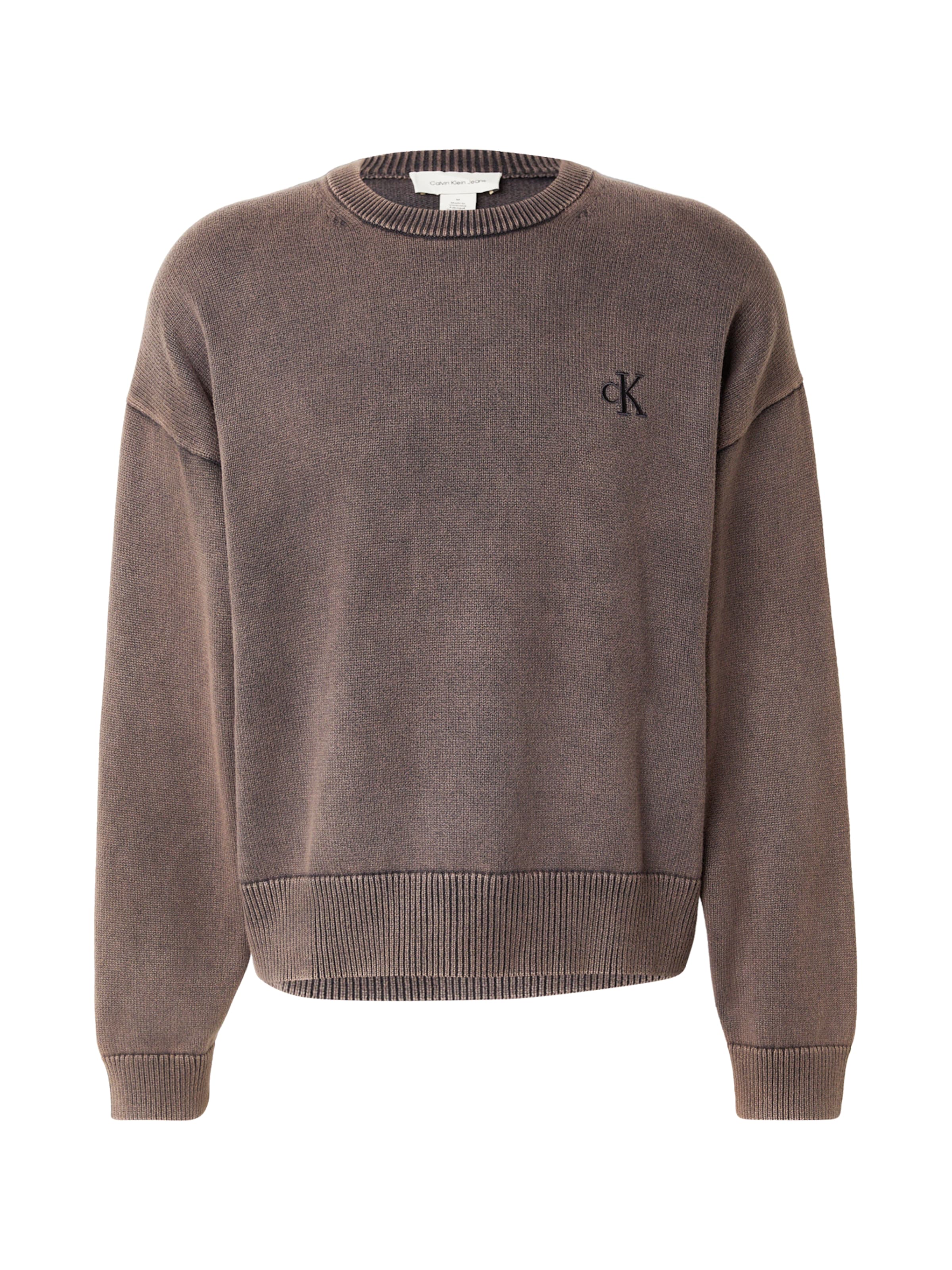 Calvin Klein Jeans Πουλόβερ σε καφέ: μπροστά