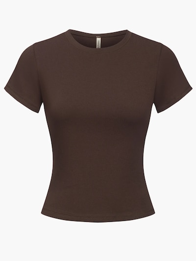cfab (formerly creamy fabrics) Camiseta 'Cotton T-Shirt' en XS en marrón oscuro, Vista del producto