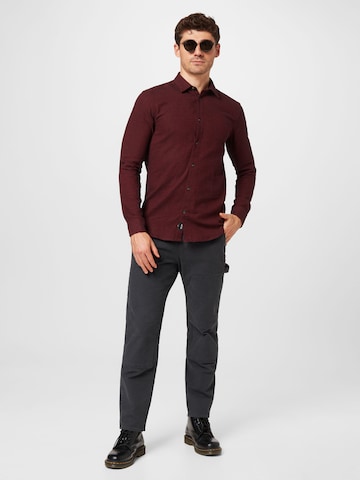 Only & Sons Slim fit Overhemd 'ARI' in Bruin