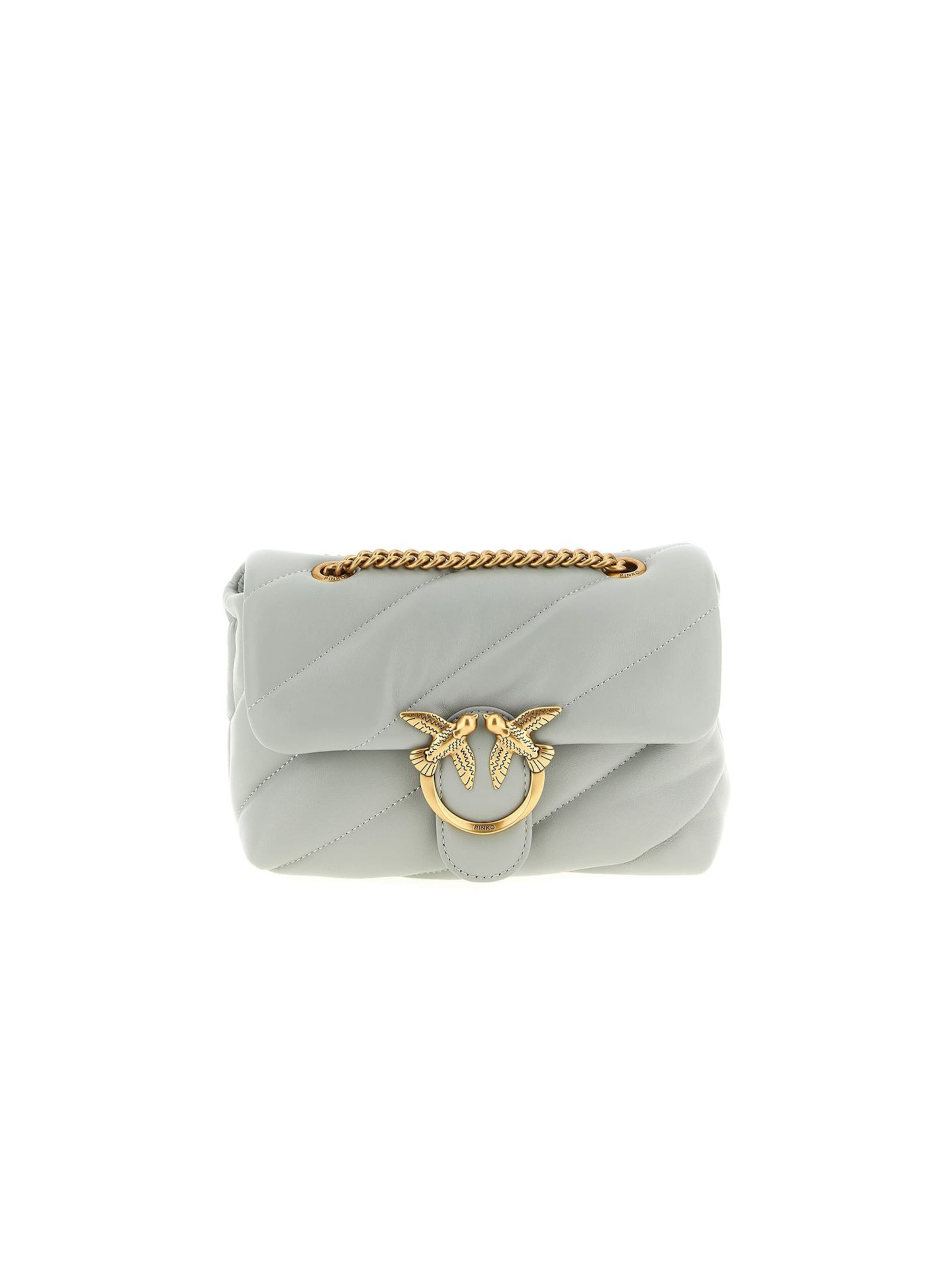 PINKO Schoudertas 'Mini Love Puff Crossbody Bag' in Grijs: voorkant