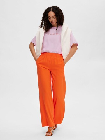 SELECTED FEMME Loose fit Pants 'TINNI' in Orange