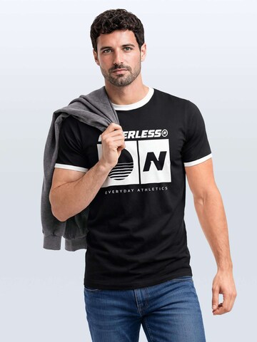 Neverless Shirt 'Sunset' in Black