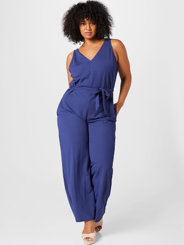 ONLY Carmakoma Jumpsuit 'FIONA' in Blauw: voorkant