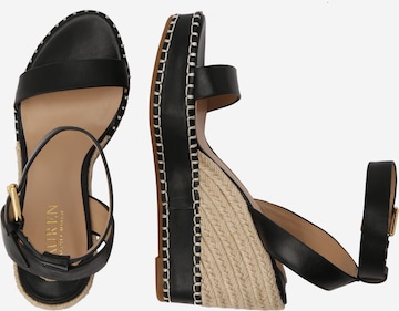 Lauren Ralph Lauren Páskové sandály 'HILARIE' – černá