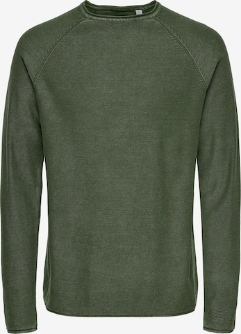 Pullover 'Dextor' di Only & Sons in verde: frontale