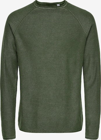 Pull-over 'Dextor' Only & Sons en vert : devant