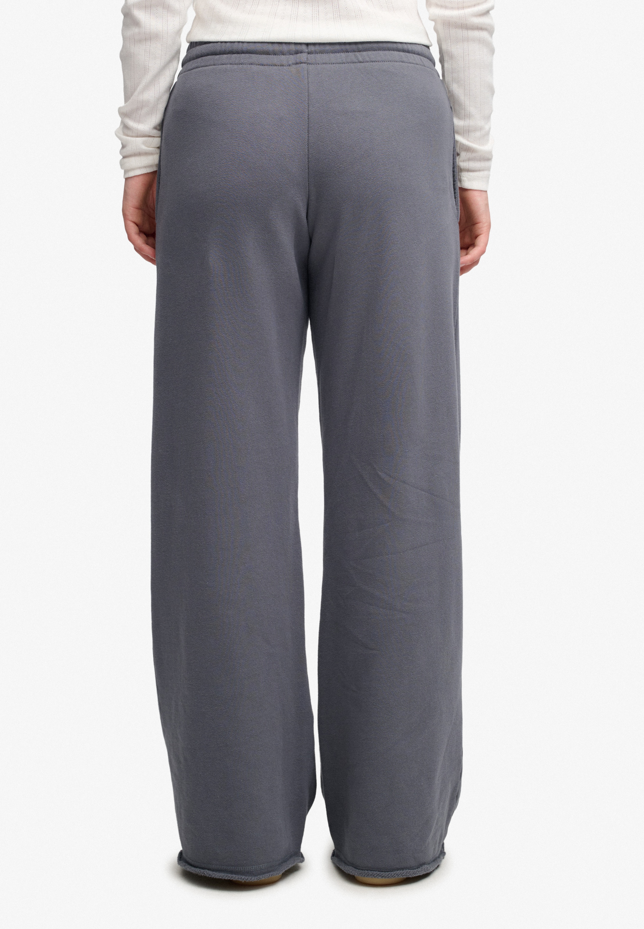 Superdry & Co Wide leg Broek in Grijs
