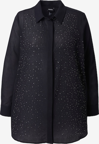 Chemisier Ulla Popken en noir : devant